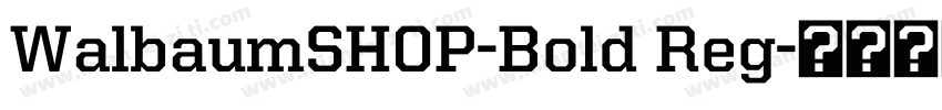 WalbaumSHOP-Bold Reg字体转换